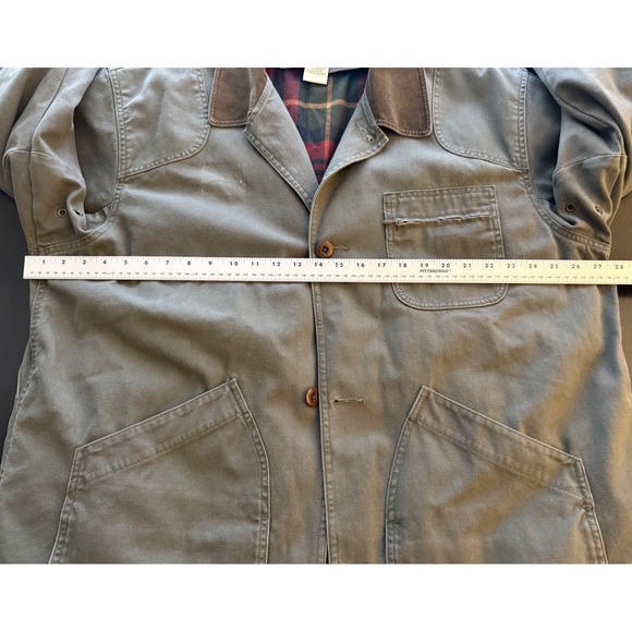 L.L. Bean Original Field Barn Coat Men XL Olive Insulated Button Liner Jacket - Picture 13 of 14